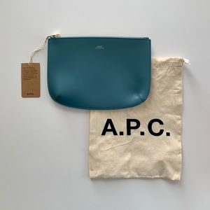 A.P.C. Sarah Pochette Turquoise NWT